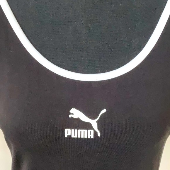 Puma Classics Black and White Bodysuit Tank Top - Picture 5 of 10